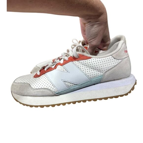 New Balance Men 237 White MS237PG Leather Sneaker Running Shoe main image 4